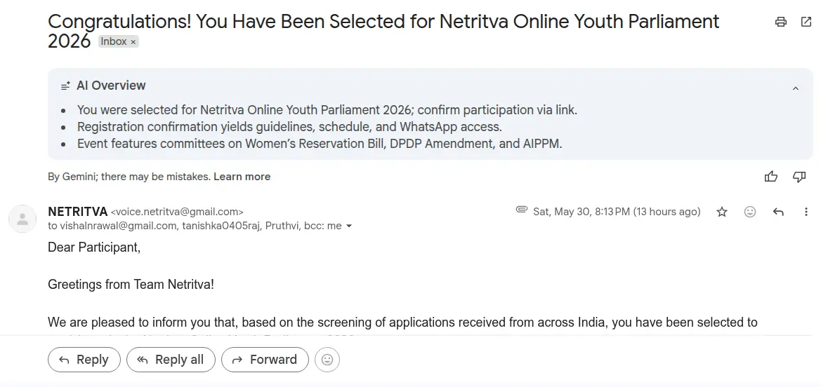 Netritva Online Youth Parliament