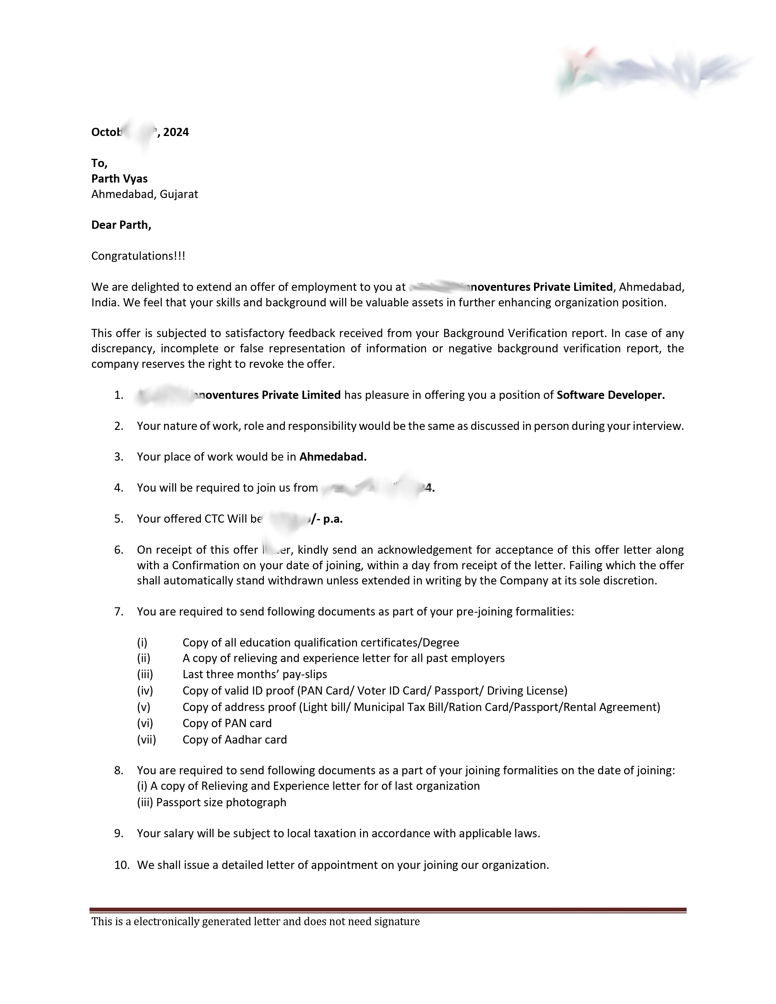 Offer Letter 2