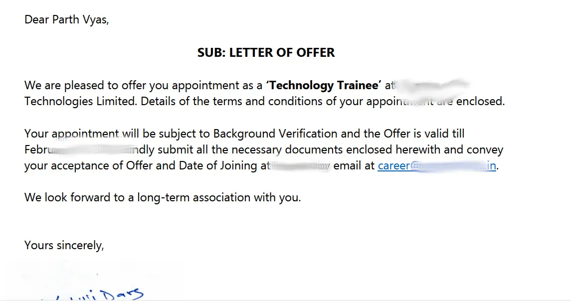 Offer Letter 4
