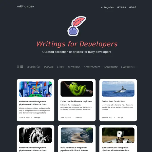 Writings.Dev